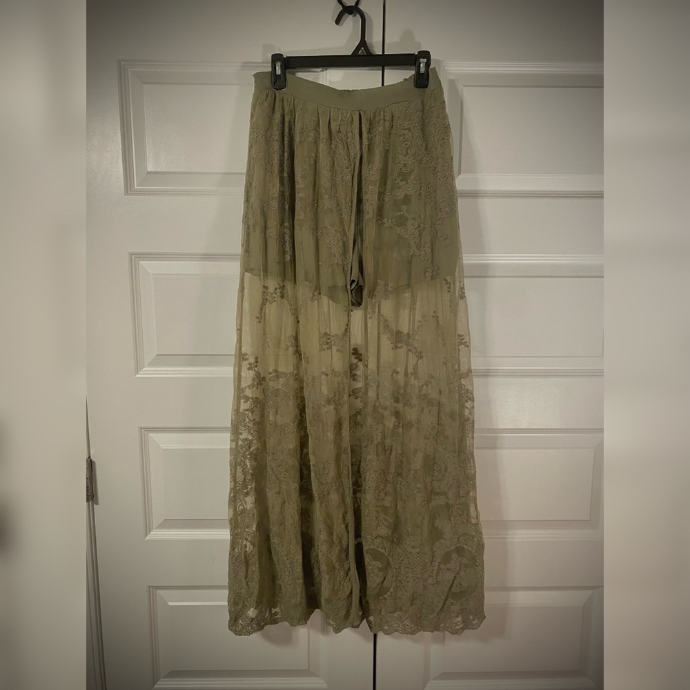 Lace Maxi Skirt/Shorts